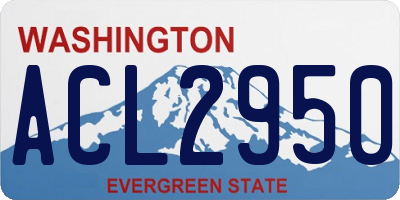 WA license plate ACL2950