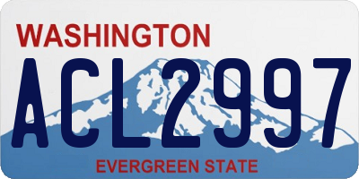 WA license plate ACL2997