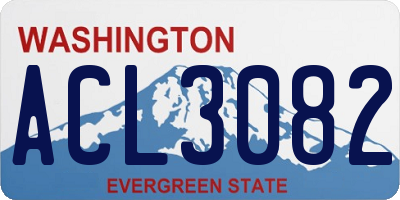 WA license plate ACL3082