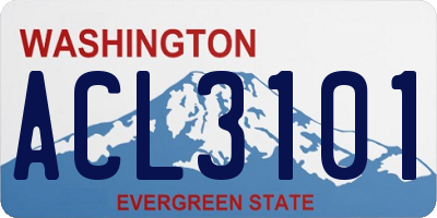 WA license plate ACL3101