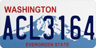 WA license plate ACL3164