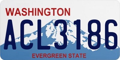 WA license plate ACL3186