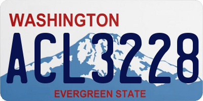 WA license plate ACL3228