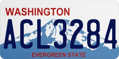 WA license plate ACL3284