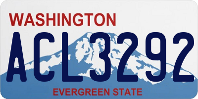 WA license plate ACL3292