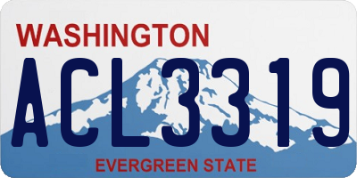 WA license plate ACL3319