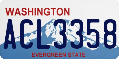 WA license plate ACL3358