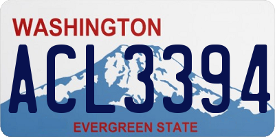 WA license plate ACL3394