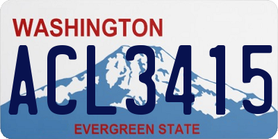 WA license plate ACL3415