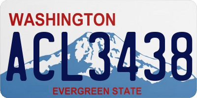 WA license plate ACL3438