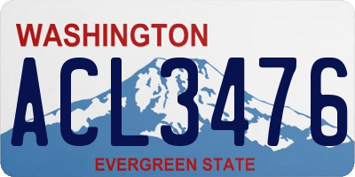 WA license plate ACL3476