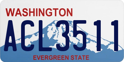 WA license plate ACL3511