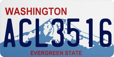 WA license plate ACL3516
