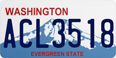 WA license plate ACL3518