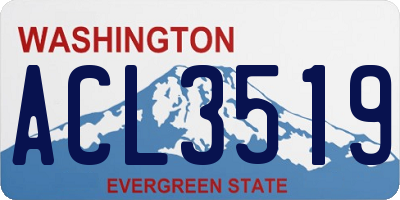 WA license plate ACL3519
