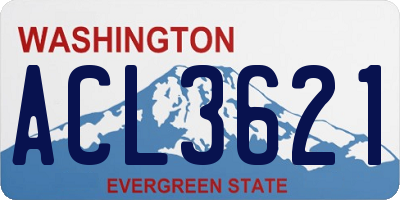 WA license plate ACL3621
