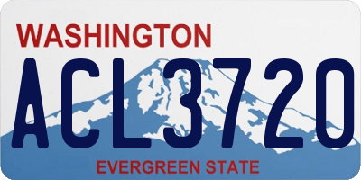 WA license plate ACL3720