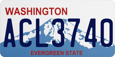 WA license plate ACL3740