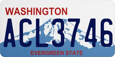 WA license plate ACL3746