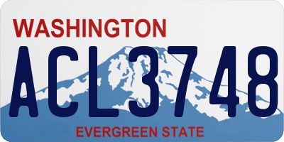 WA license plate ACL3748