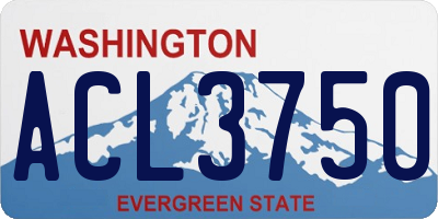 WA license plate ACL3750