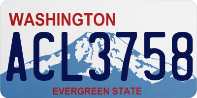 WA license plate ACL3758