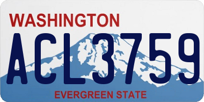 WA license plate ACL3759