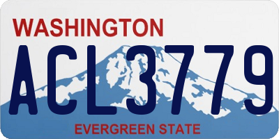 WA license plate ACL3779