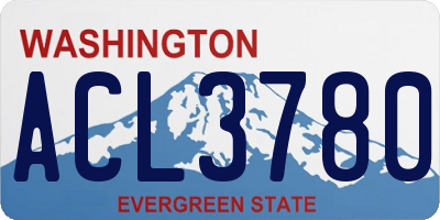 WA license plate ACL3780