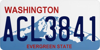 WA license plate ACL3841
