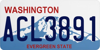 WA license plate ACL3891