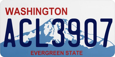 WA license plate ACL3907