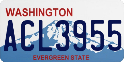 WA license plate ACL3955