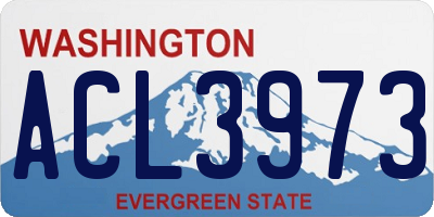 WA license plate ACL3973