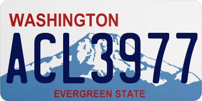 WA license plate ACL3977