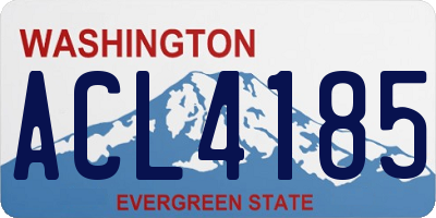 WA license plate ACL4185