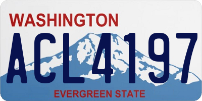 WA license plate ACL4197
