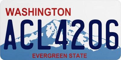 WA license plate ACL4206