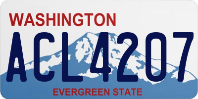 WA license plate ACL4207