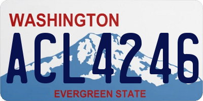 WA license plate ACL4246