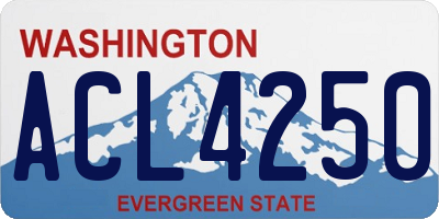 WA license plate ACL4250