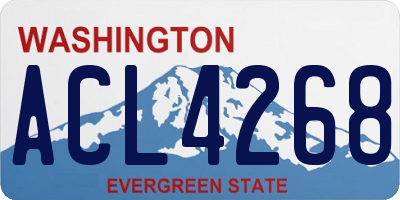 WA license plate ACL4268