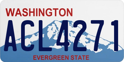 WA license plate ACL4271