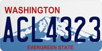 WA license plate ACL4323