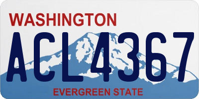 WA license plate ACL4367