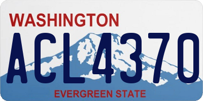 WA license plate ACL4370