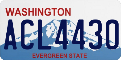 WA license plate ACL4430