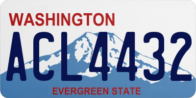 WA license plate ACL4432
