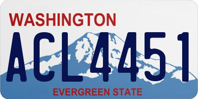 WA license plate ACL4451