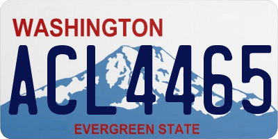 WA license plate ACL4465
